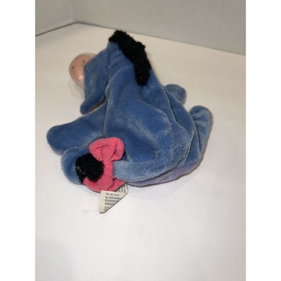 Eeyore Bean Bag Plush 8" Stuffed Animal Mattel Disney Blue Hook And Loop Tail - Picture 2 of 4